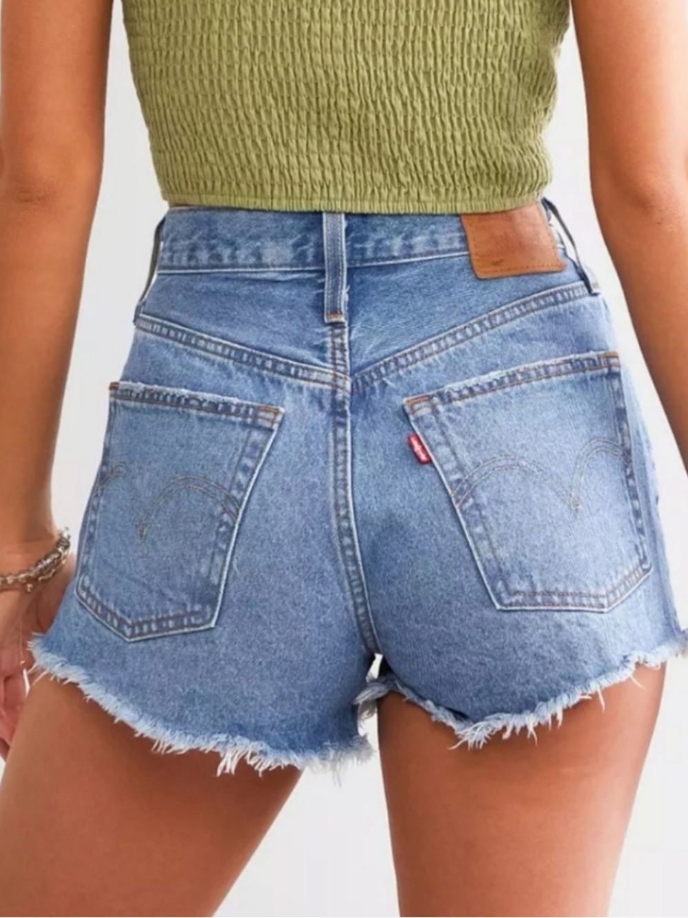 Levi’s 501 Original Fit Shorts Medium Wash Raw Edge Size 30 NWT